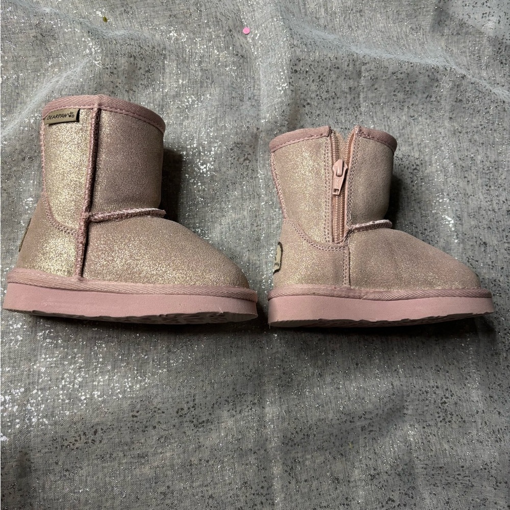 BearPaw Shimmering Gold and Pink Boots - Picture 6 of 7